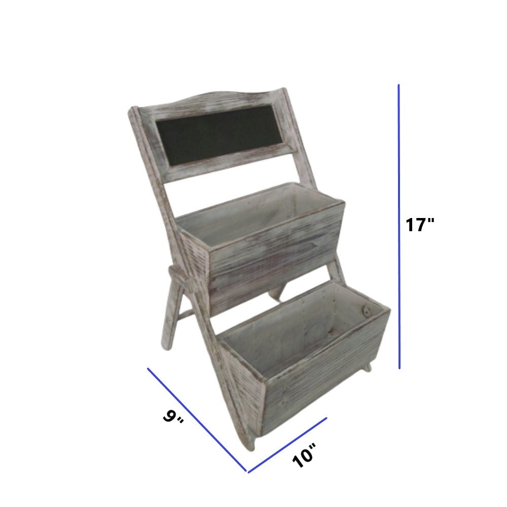 10" Gray Solid Wood Indoor Outdoor Planter Box-5