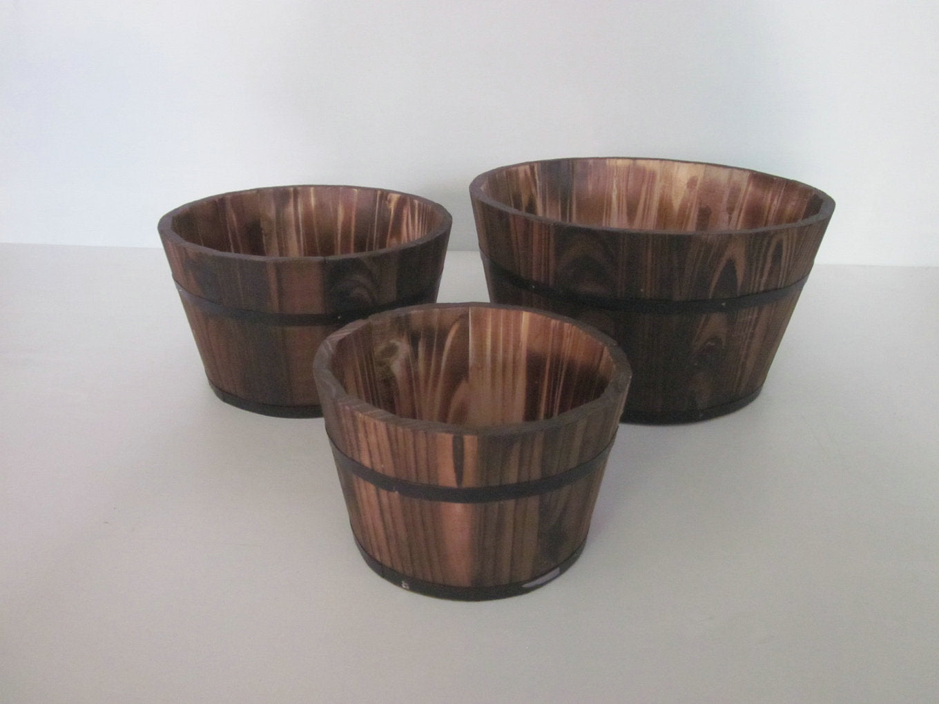 1" X 10" X 1" Brown, Wood Garden Planter - 3 Piece-4