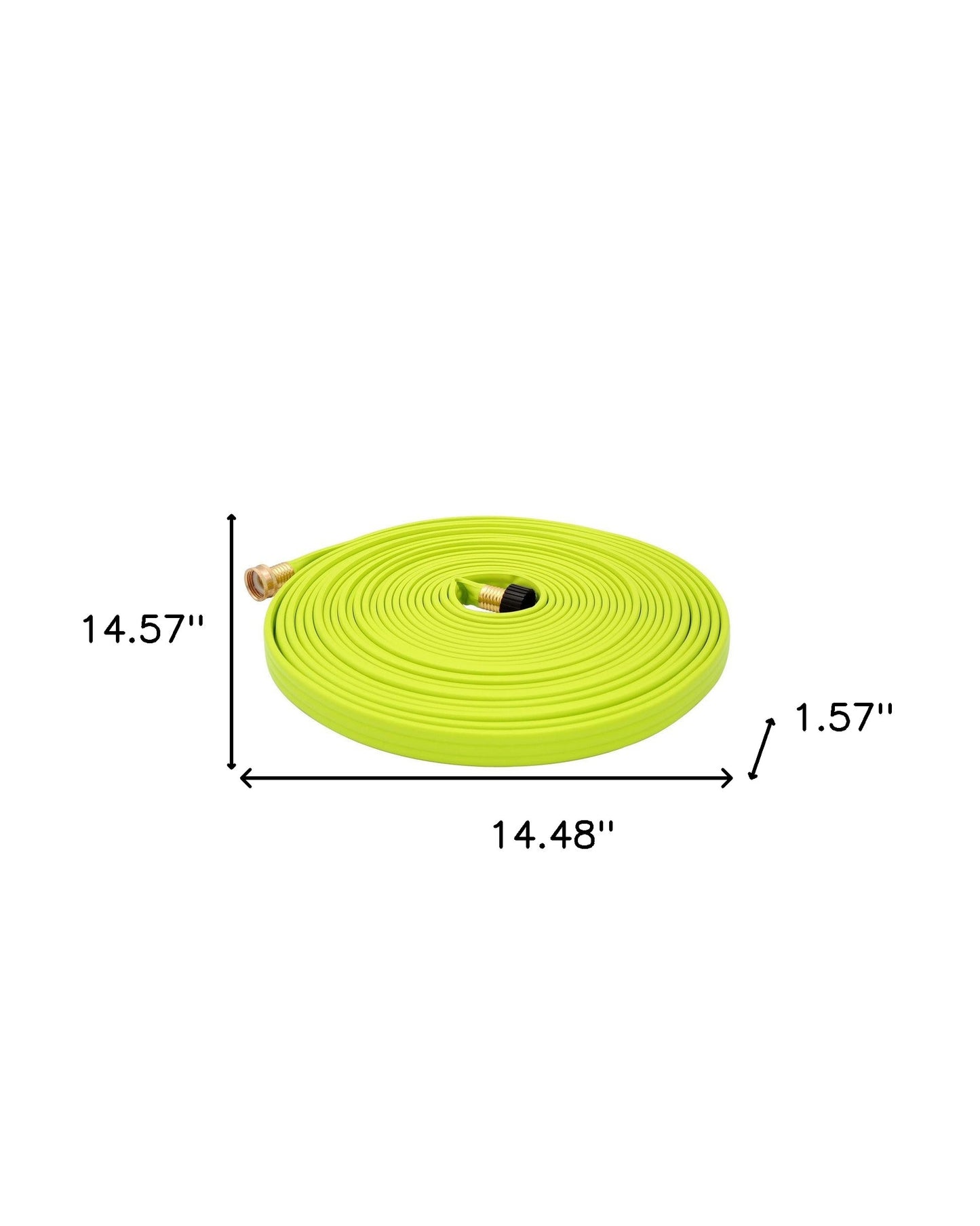 15" Chartreuse Polyresin Garden Hose-4