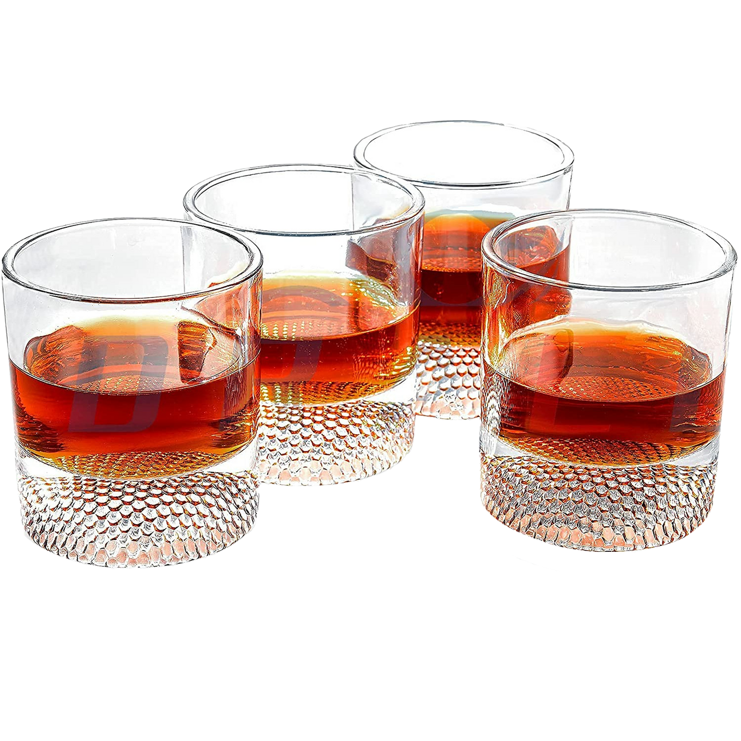 The Wine Savant Golf Ball Whiskey Glasses Set of 4-8oz Golf Gifts - Unique Whiskey Golf Glasses Set - Golf Gifts For Men & Women - Gifts for Golfers Golf Accessories Golf Ball Glasses (4 pack)