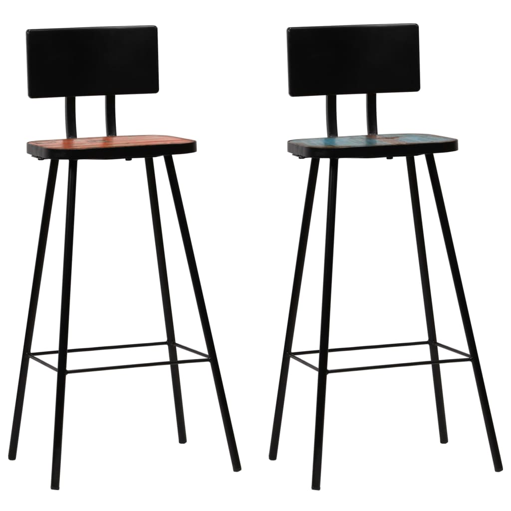 vidaXL Bar Stool Bar Seat Counter Height Stool for Pub Solid Reclaimed Wood