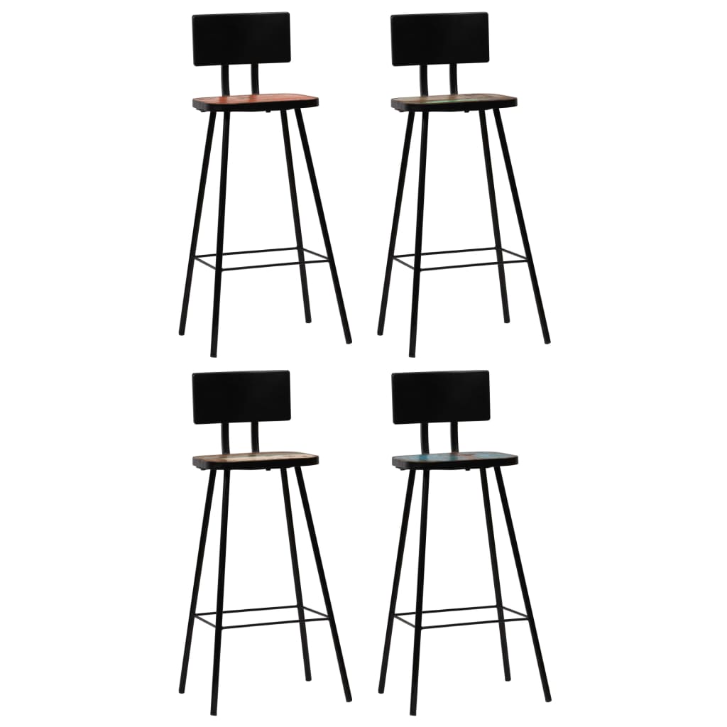 vidaXL Bar Stool Bar Seat Counter Height Stool for Pub Solid Reclaimed Wood