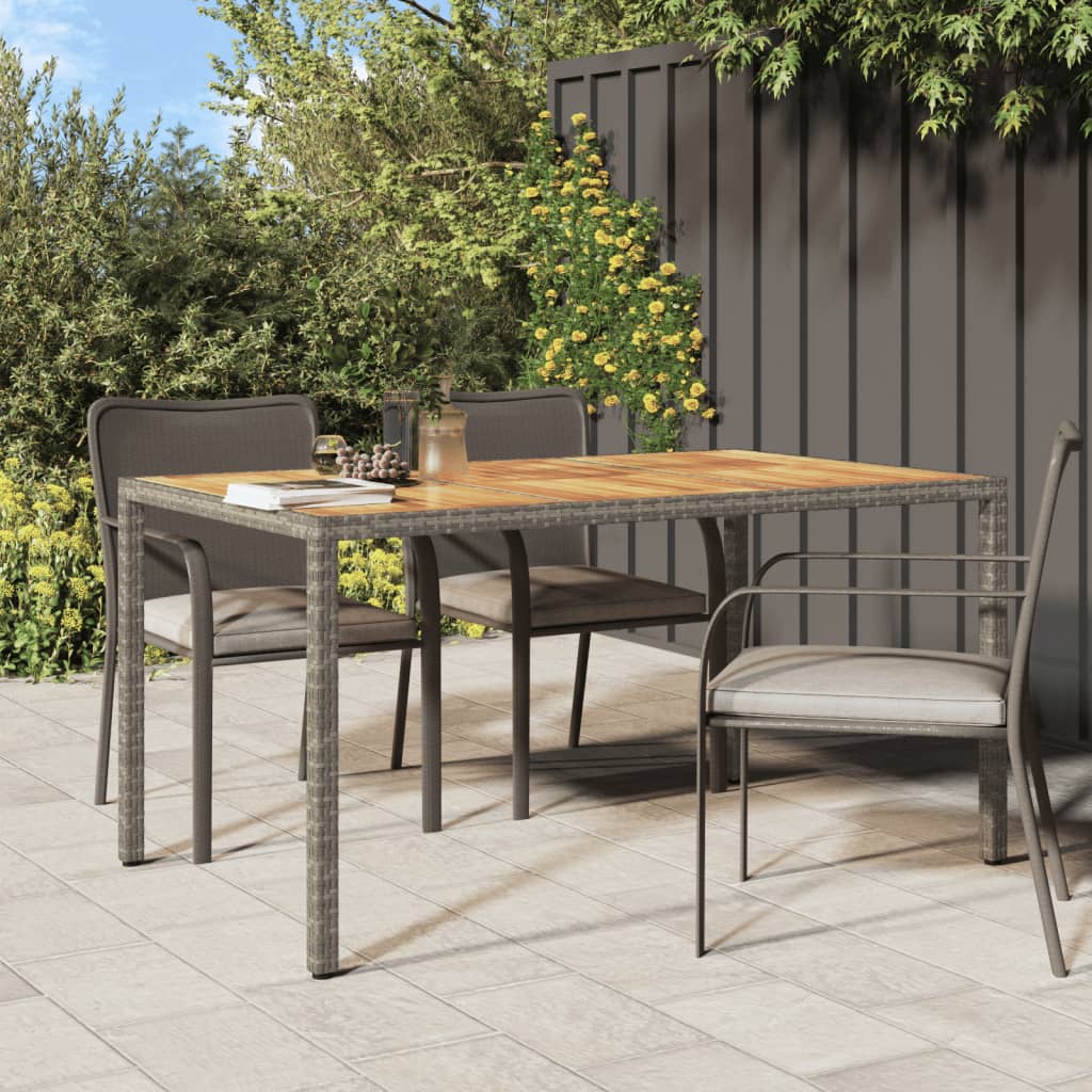 vidaXL Solid Wood Acacia Patio Table Desk Furniture Black/Gray Multi Sizes