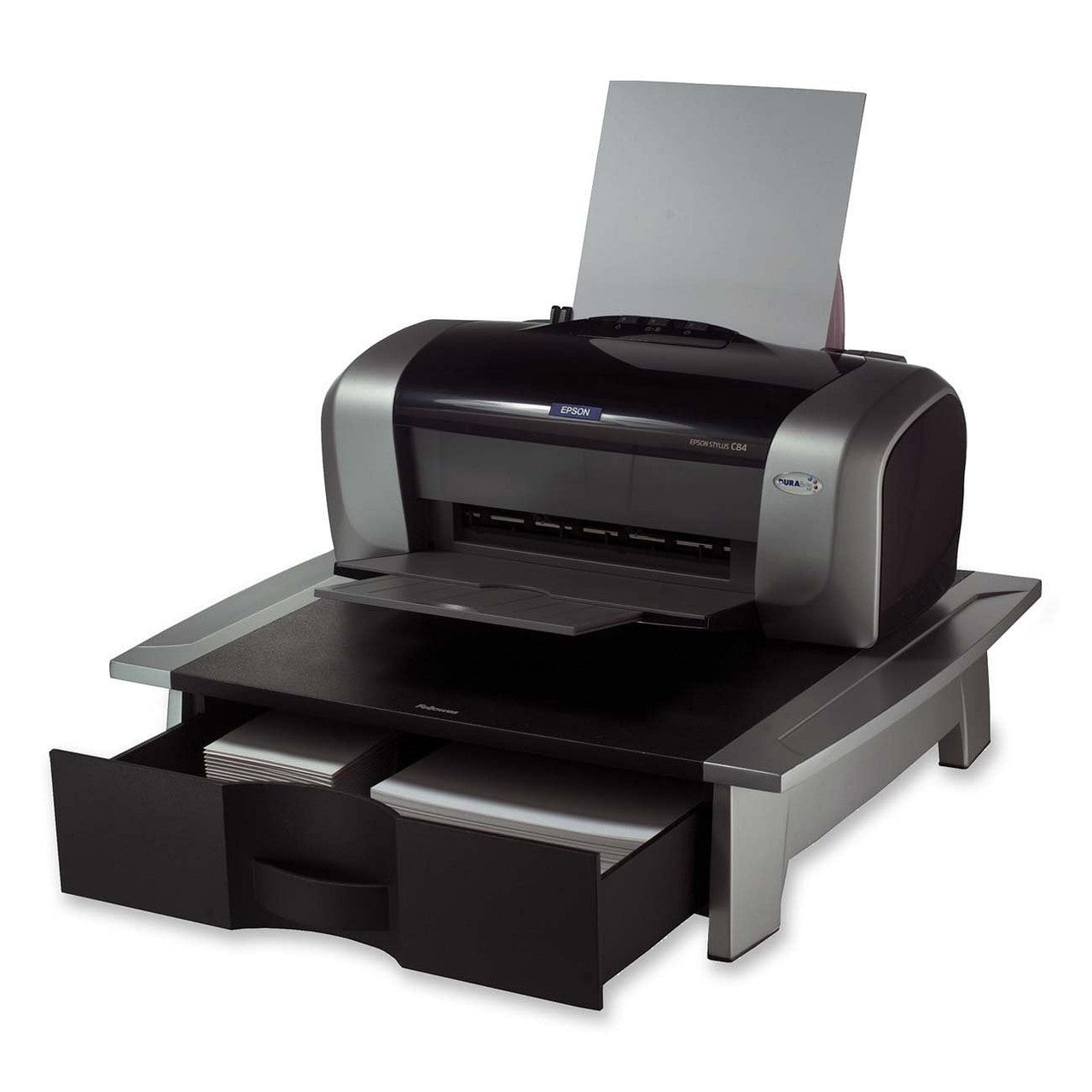 Low Profile Contemporary Printer Stand with Paper Drawer-1