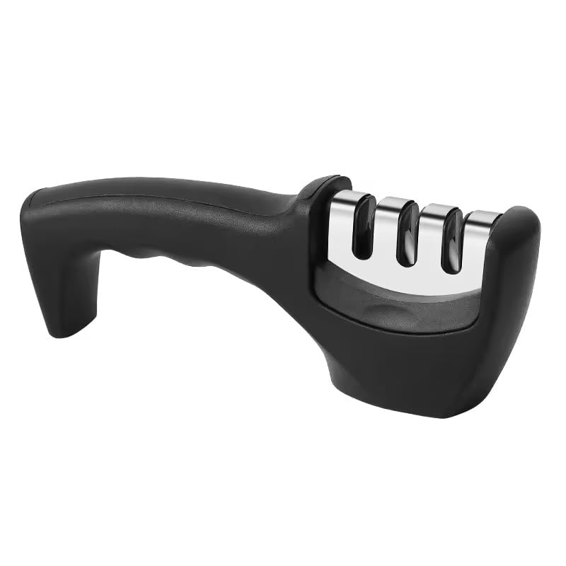 3-in-1 Professional Kitchen Knife Sharpener: Multi-Stage System for Repairing, Sharpening & Polishing Blades,