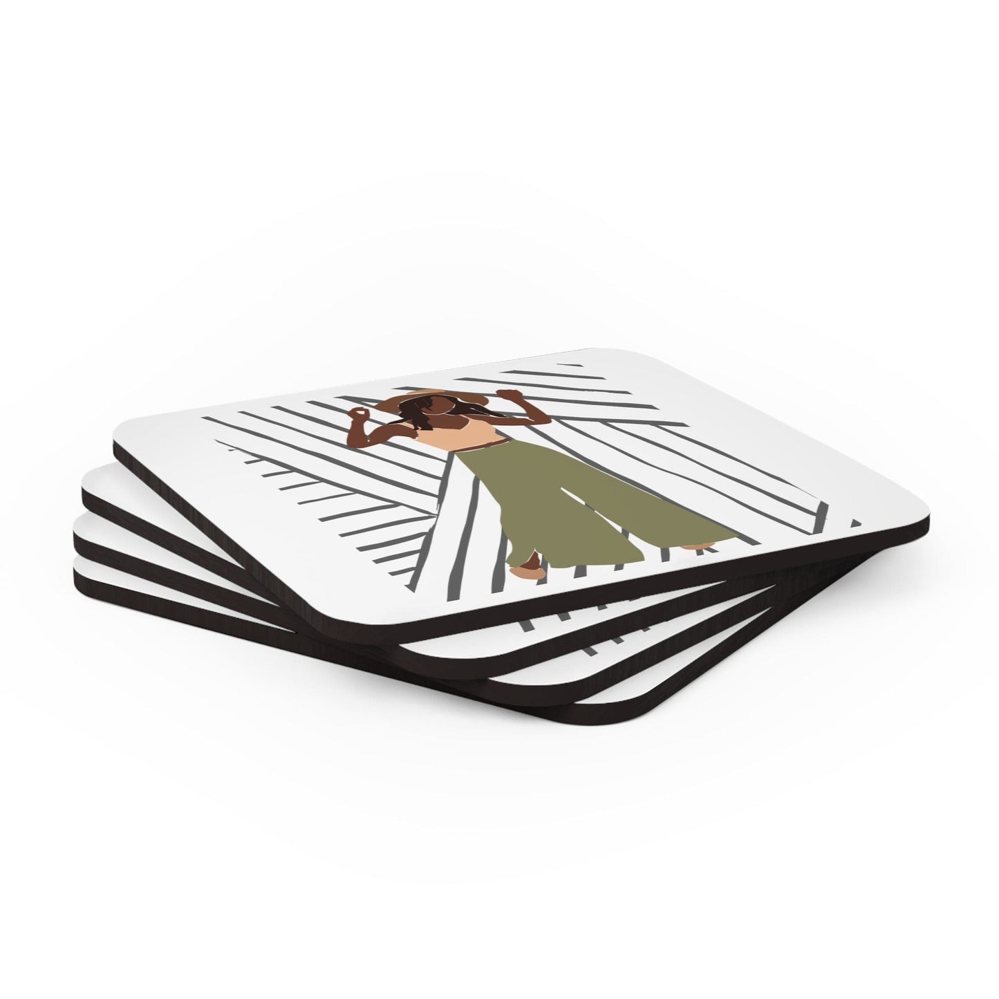 Coaster Set of 4 for Drinks Say it Soul - its Her Groove Thing Positive Inspiration