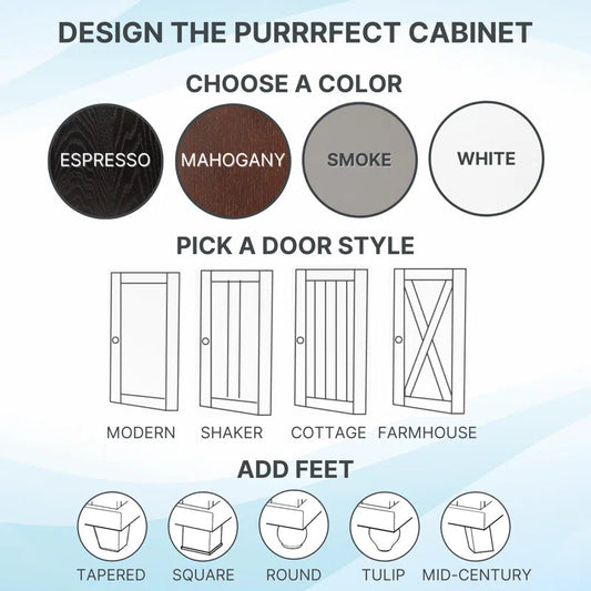 Wooden Contemporary Cat Litter Box Enclosure Cabinet Drawer