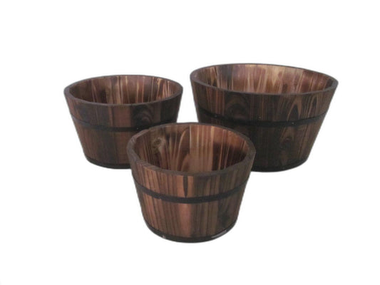 1" X 10" X 1" Brown, Wood Garden Planter - 3 Piece-0