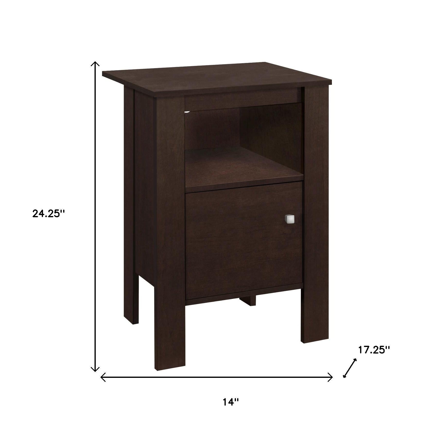 24" Espresso Wood Nightstand-6