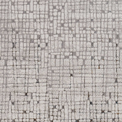 7' Gray And Black Abstract Area Rug