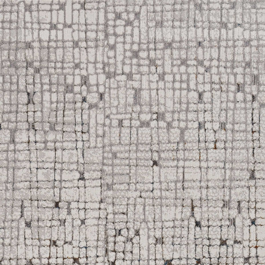 7' Gray And Black Abstract Area Rug