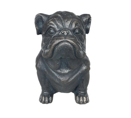 16" Black Polyresin Dog Outdoor Statue