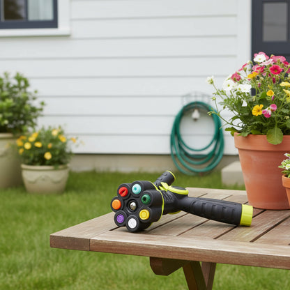 8" Black And Light Green Zinc Alloy Garden Spray Nozzle-1