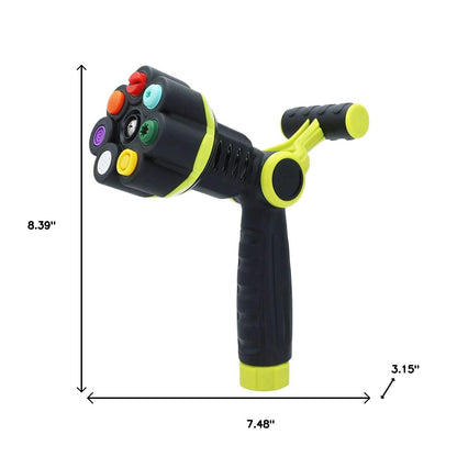 8" Black And Light Green Zinc Alloy Garden Spray Nozzle-7