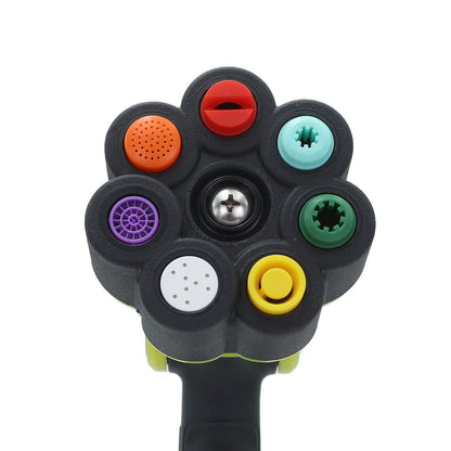 8" Black And Light Green Zinc Alloy Garden Accents Accessories