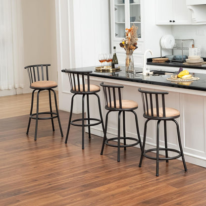 Adjustable Country Style Barstools Set of Four