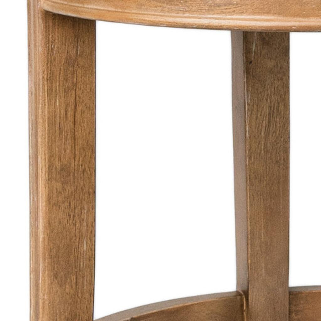 26" Sand and Natural Fabric and Solid Wood Low Back Counter Height Swivel Bar Chair