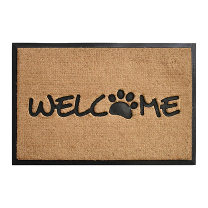 24" X 36" Natural And Black Coir Welcome Outdoor Door Mat-1