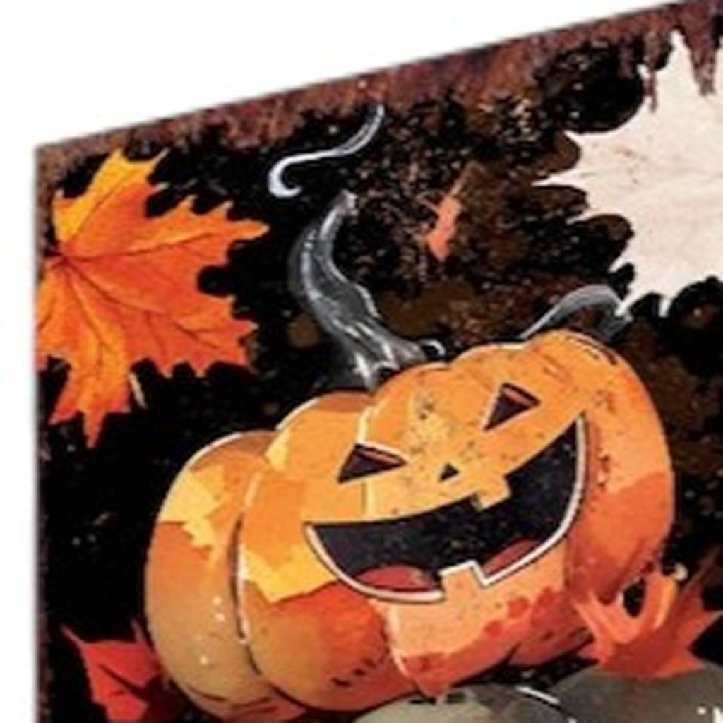 42" Black And Orange Solid Wood Halloween Jack-O-Lantern Garden Stake-3