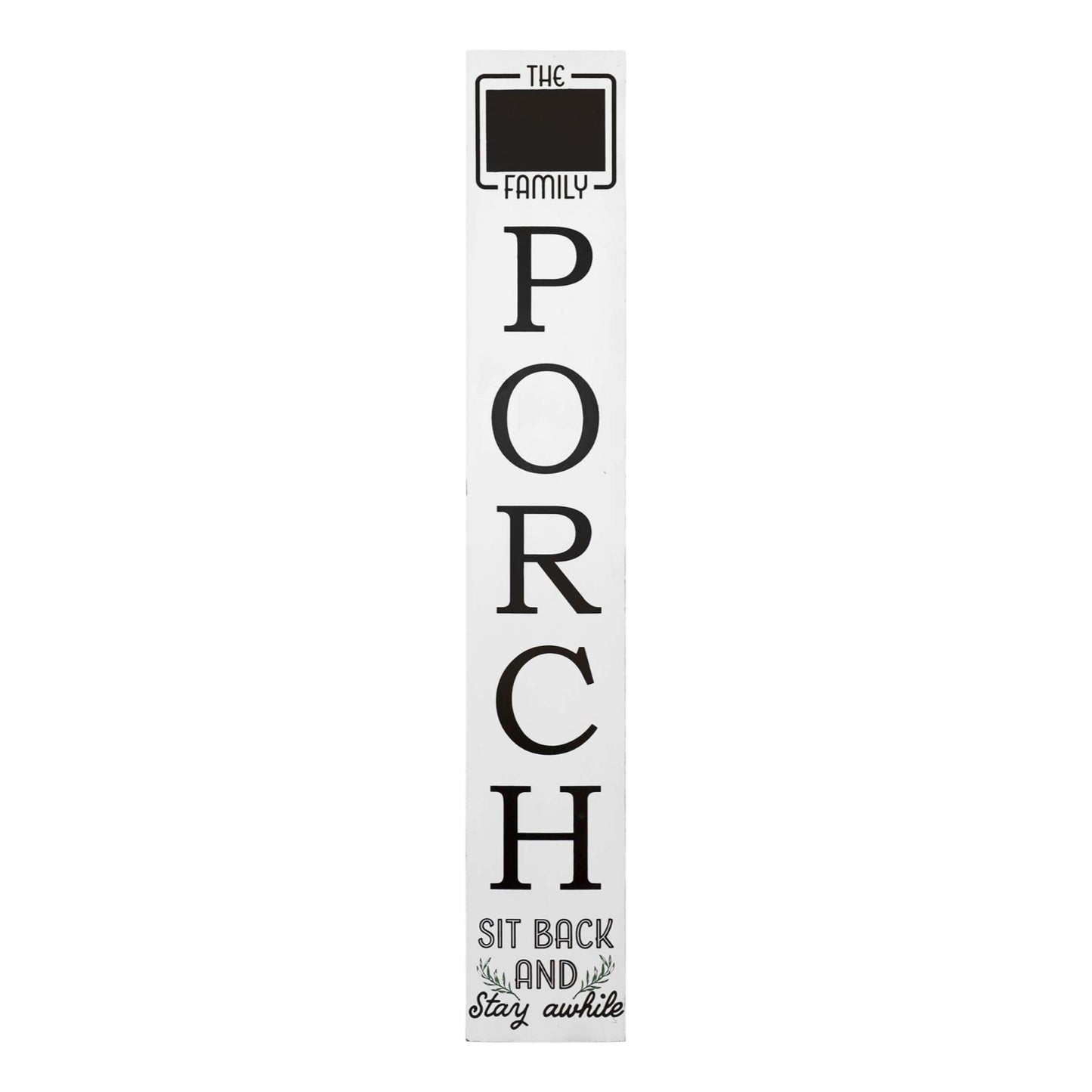59" Brown And White Solid Wood Welcome Reversible Porch Sign