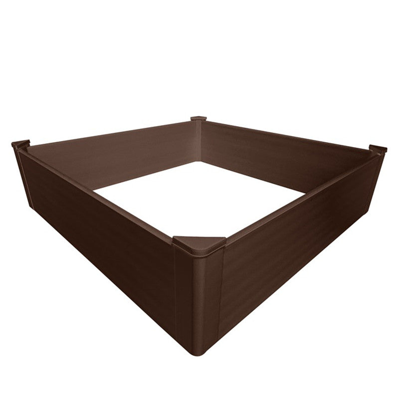 44" X 44" Brown Heavy Duty Plastic Square Raised Garden Bed