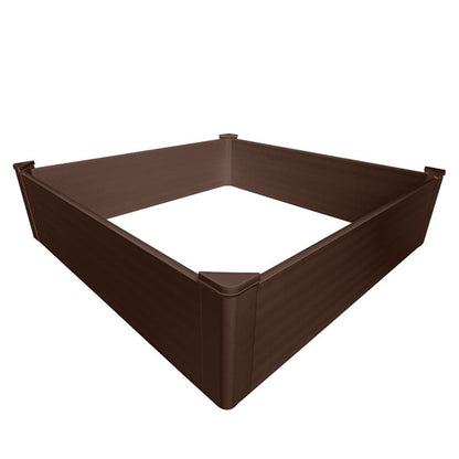 44" X 44" Brown Heavy Duty Plastic Square Raised Garden Bed