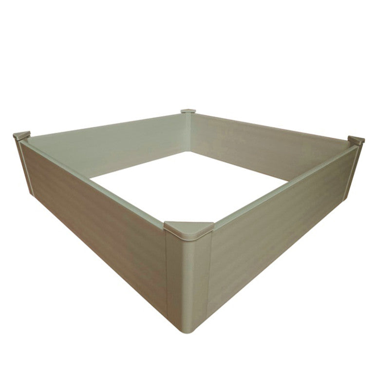 44" X 44" Tan Heavy Duty Plastic Square Raised Garden Bed