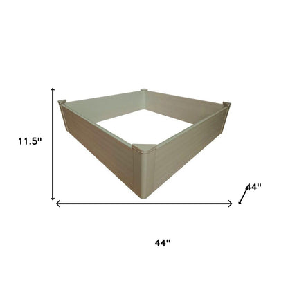 44" X 44" Tan Heavy Duty Plastic Square Raised Garden Bed