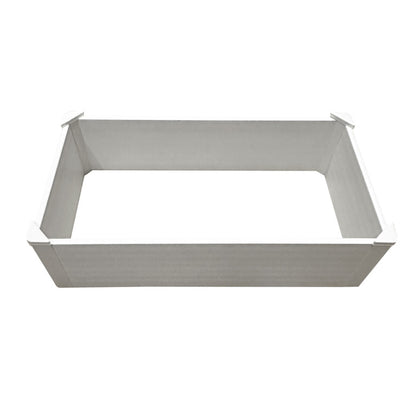 44" X 22" White Heavy Duty Plastic Rectangular Raised Garden Bed