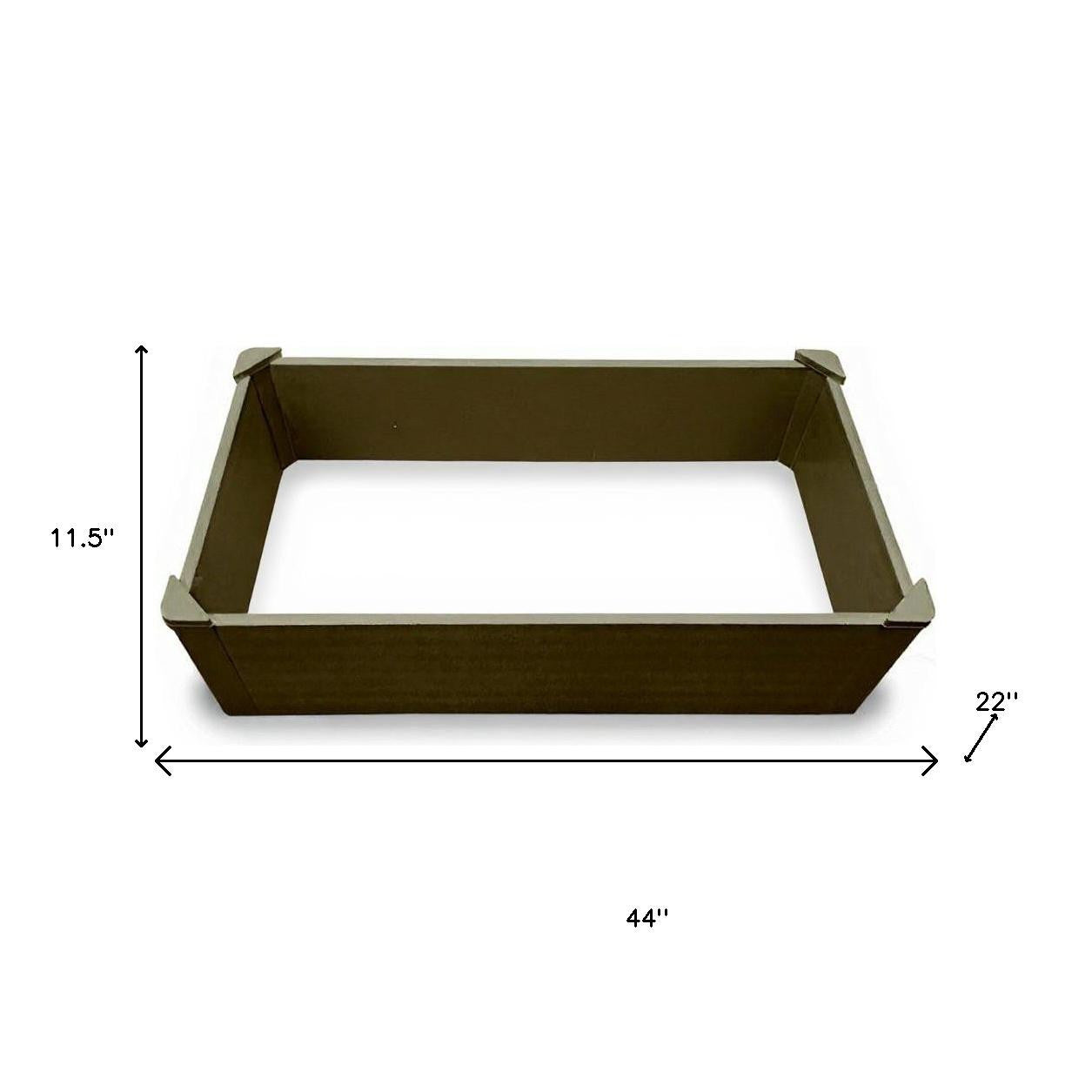 44" X 22" Tan Heavy Duty Plastic Rectangular Raised Garden Bed