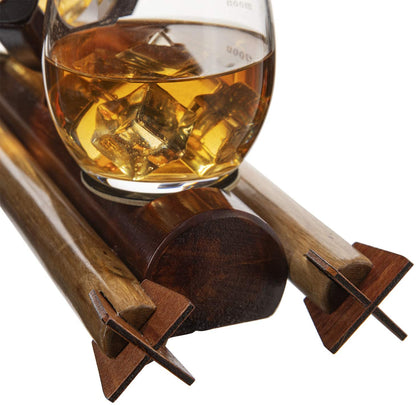 Rocket Whiskey Decanter Set, Solar System With Planets Globe Decanter