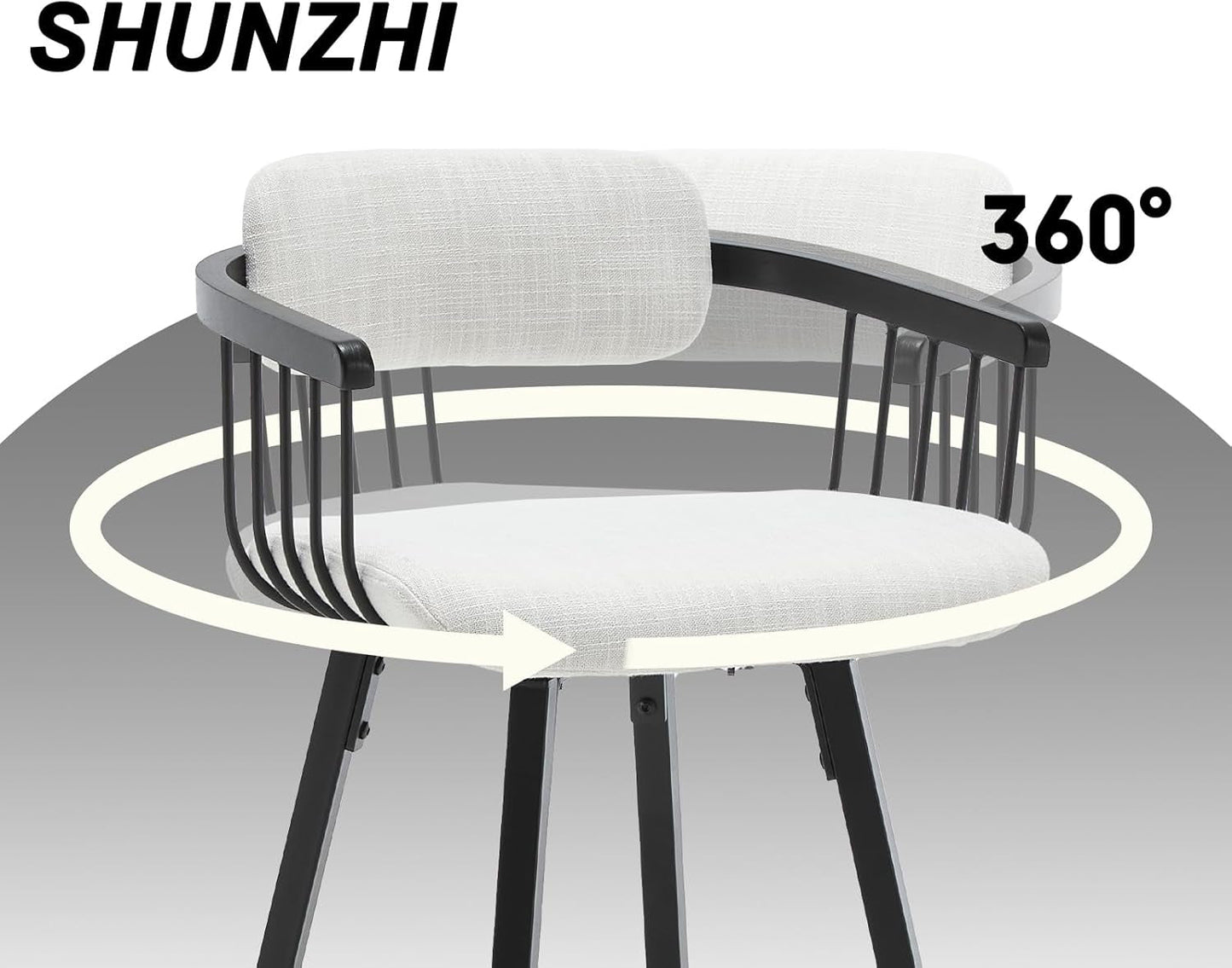 Modern Swivel Counter Height Bar Stools With Back