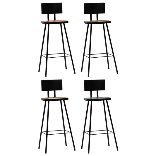 vidaXL Bar Stool Bar Seat Counter Height Stool for Pub Solid Reclaimed Wood