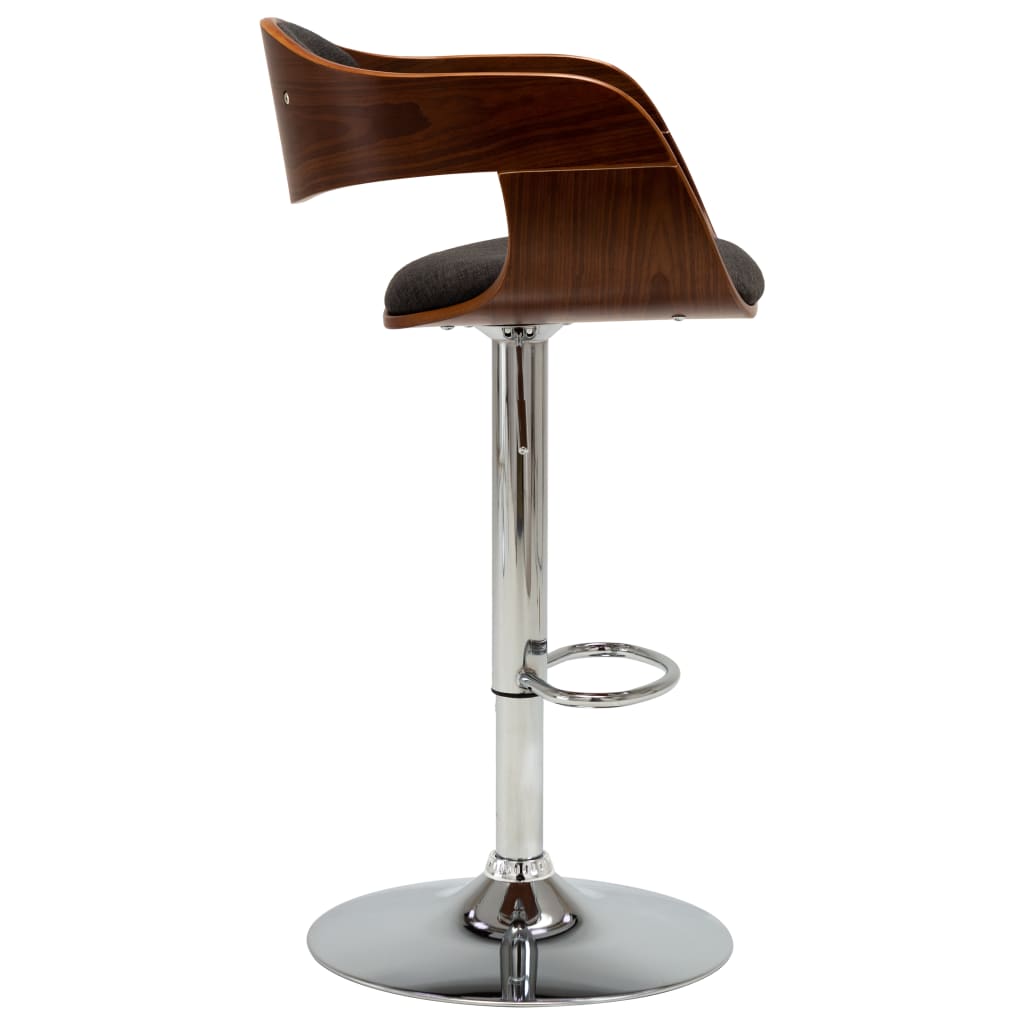 vidaXL Solid Bent Wood Bar Stool Faux Leather Bar Counter Seating Multi Colors