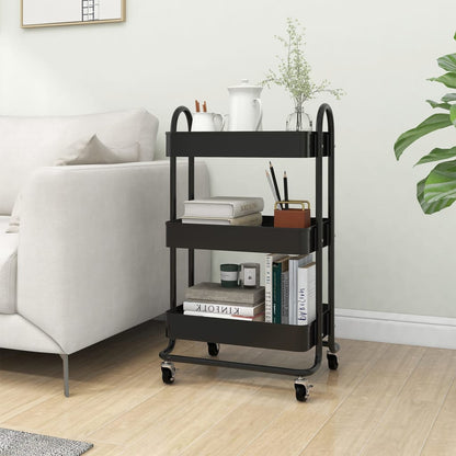 vidaXL Trolley 3-Tier Kitchen Trolley Kitchen Island Storage Utility Cart