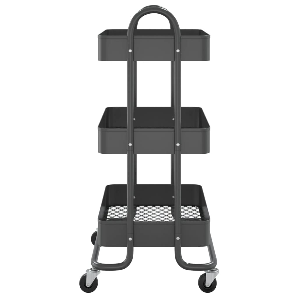 vidaXL Trolley 3-Tier Kitchen Trolley Kitchen Island Storage Utility Cart