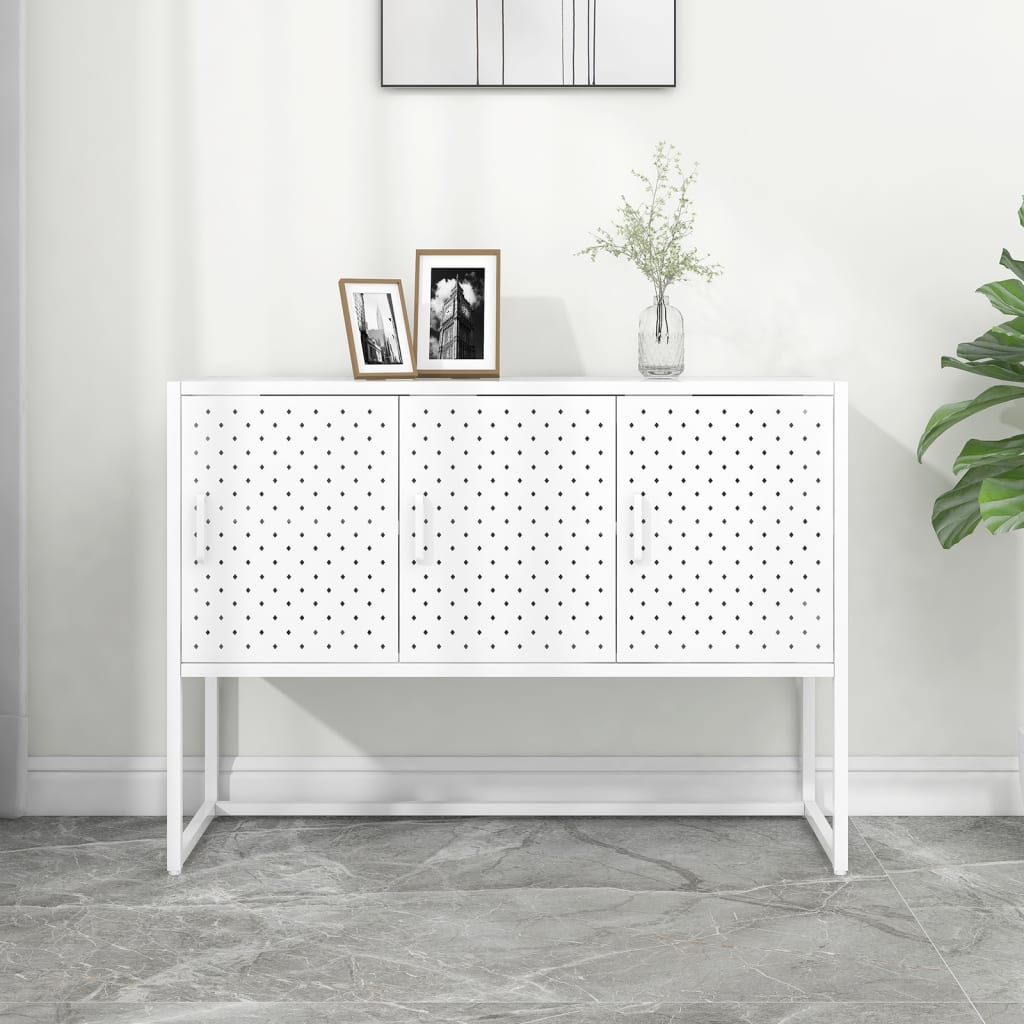 vidaXL Sideboard Storage Buffet Cabinet for Kitchen Living Room Entryway Steel
