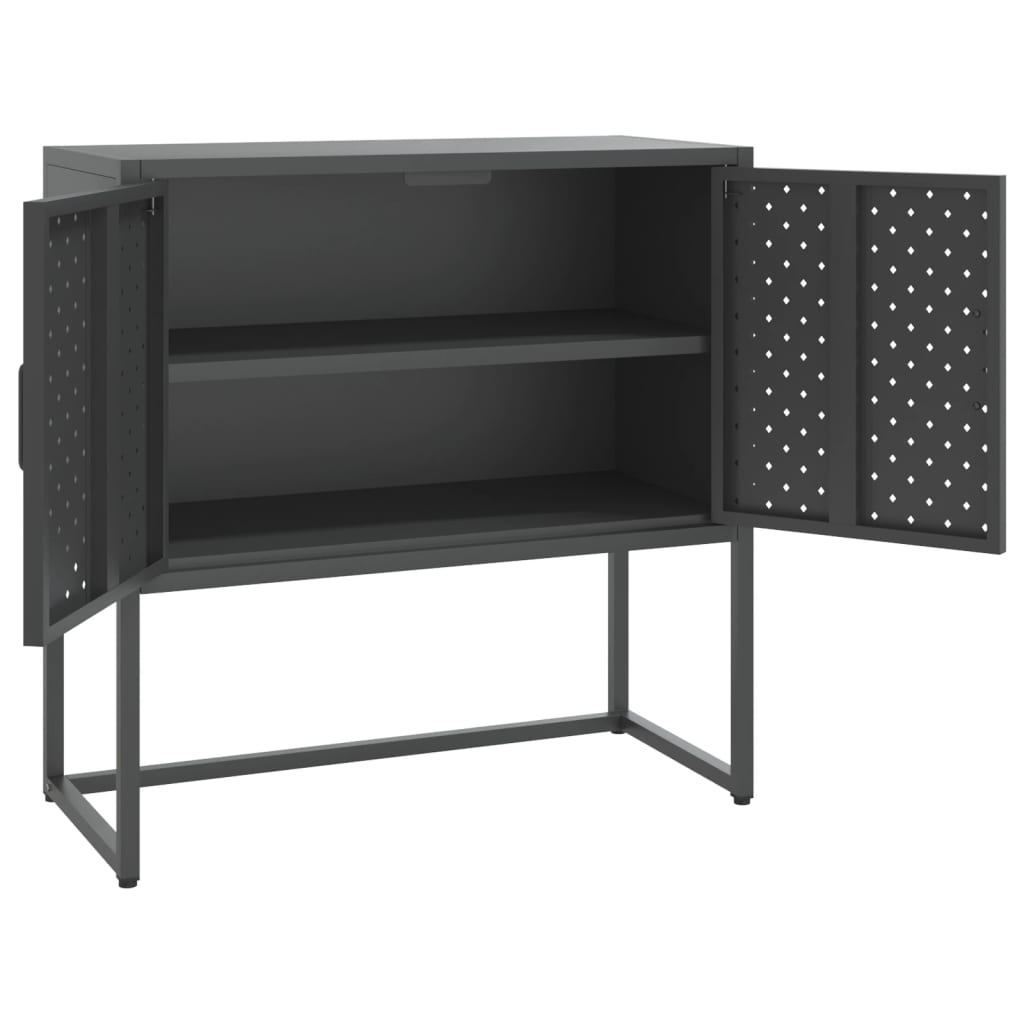 vidaXL Sideboard Storage Buffet Cabinet for Kitchen Living Room Entryway Steel