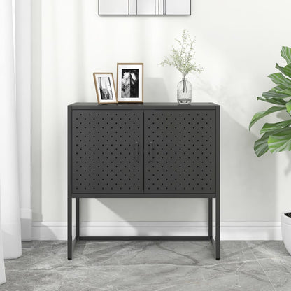 vidaXL Sideboard Storage Buffet Cabinet for Kitchen Living Room Entryway Steel