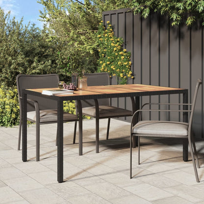 vidaXL Solid Wood Acacia Patio Table Desk Furniture Black/Gray Multi Sizes