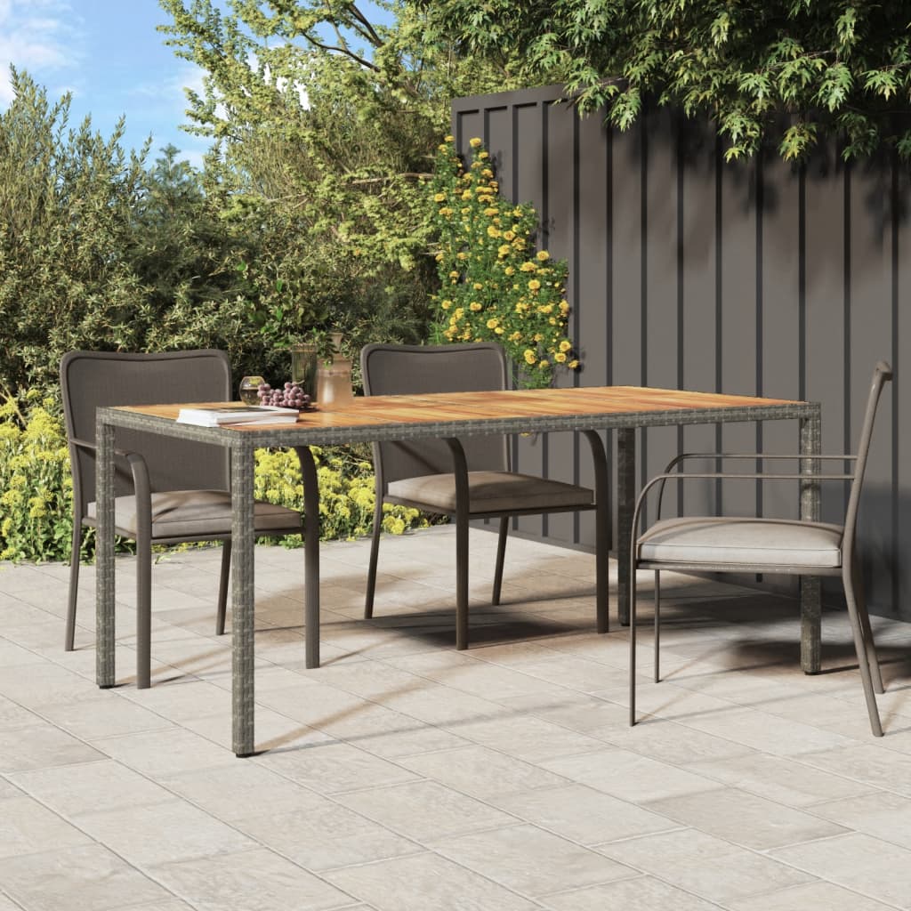 vidaXL Solid Wood Acacia Patio Table Desk Furniture Black/Gray Multi Sizes