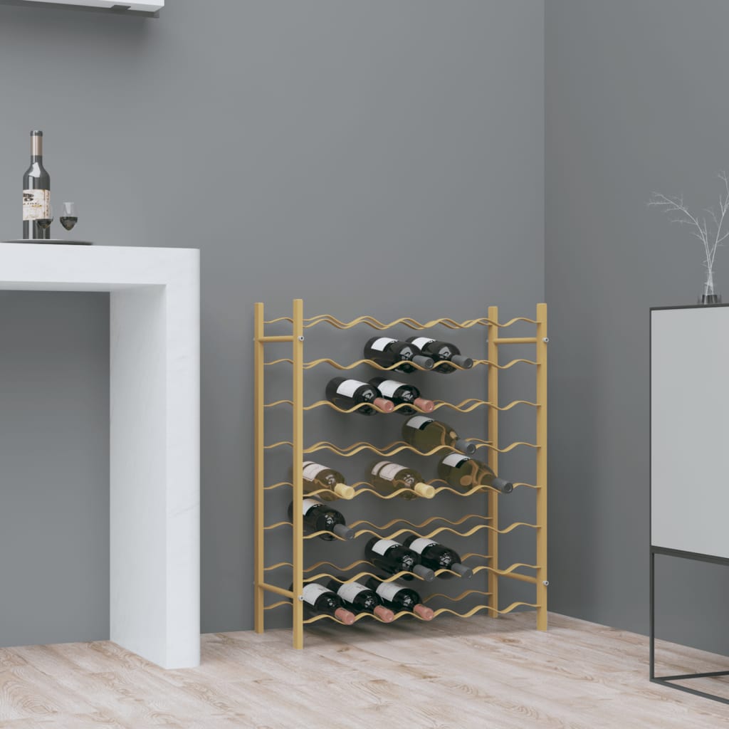 vidaXL Wine Rack Bottle Holder Wine Storage Organizer for Pantry Kitchen Metal