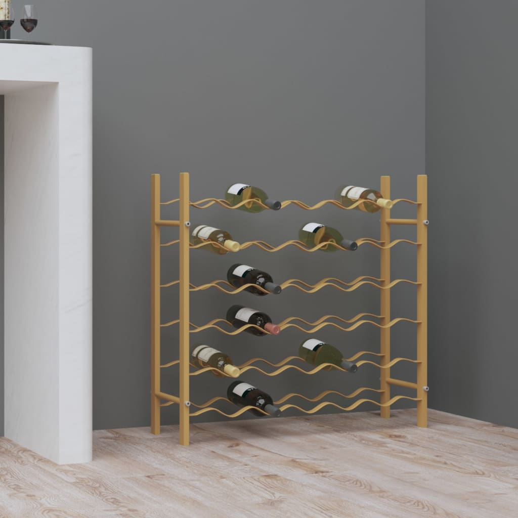 vidaXL Wine Rack Bottle Holder Wine Storage Organizer for Pantry Kitchen Metal