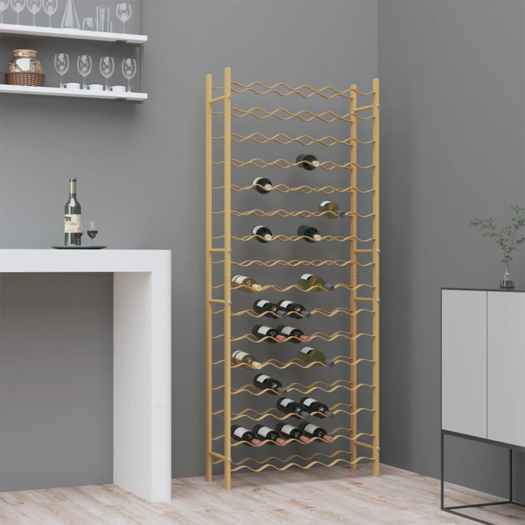 vidaXL Wine Rack Bottle Holder Wine Storage Organizer for Pantry Kitchen Metal