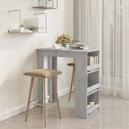 vidaXL Bar Table Kitchen Pub Bistro Table with Storage Rack Engineered Wood