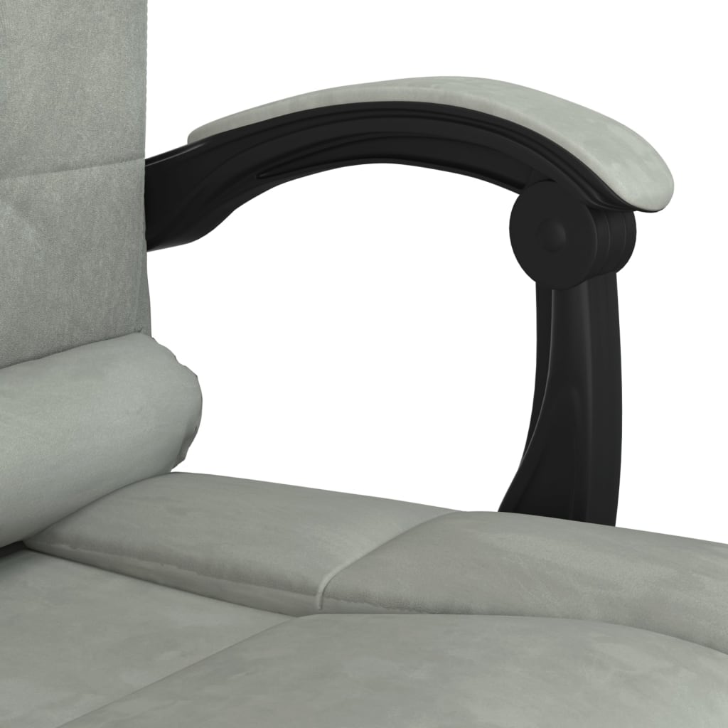 vidaXL Massage Chair 360 Degree Swivel Reclining Desk Office Chair Velvet