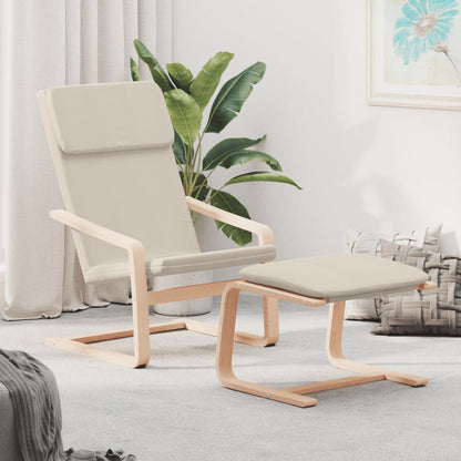 vidaXL Chair Armchair Accent Chair Living Room Furniture with Footstool Fabric