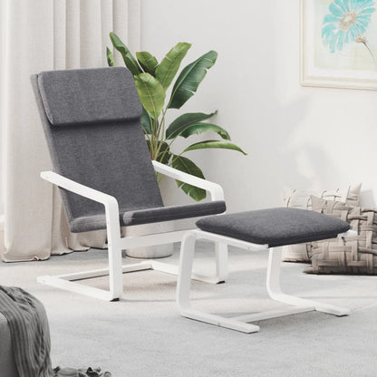 vidaXL Chair Armchair Accent Chair Living Room Furniture with Footstool Fabric