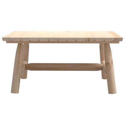 vidaXL Coffee Table 35.4"x19.7"x16.1" Solid Wood Spruce