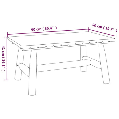 vidaXL Coffee Table 35.4"x19.7"x16.1" Solid Wood Spruce